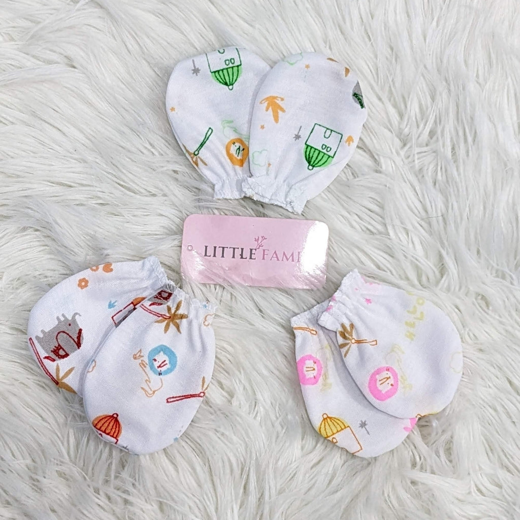 Newborn Baby Mittens – Gentle Scratch Protection | Pack of 3