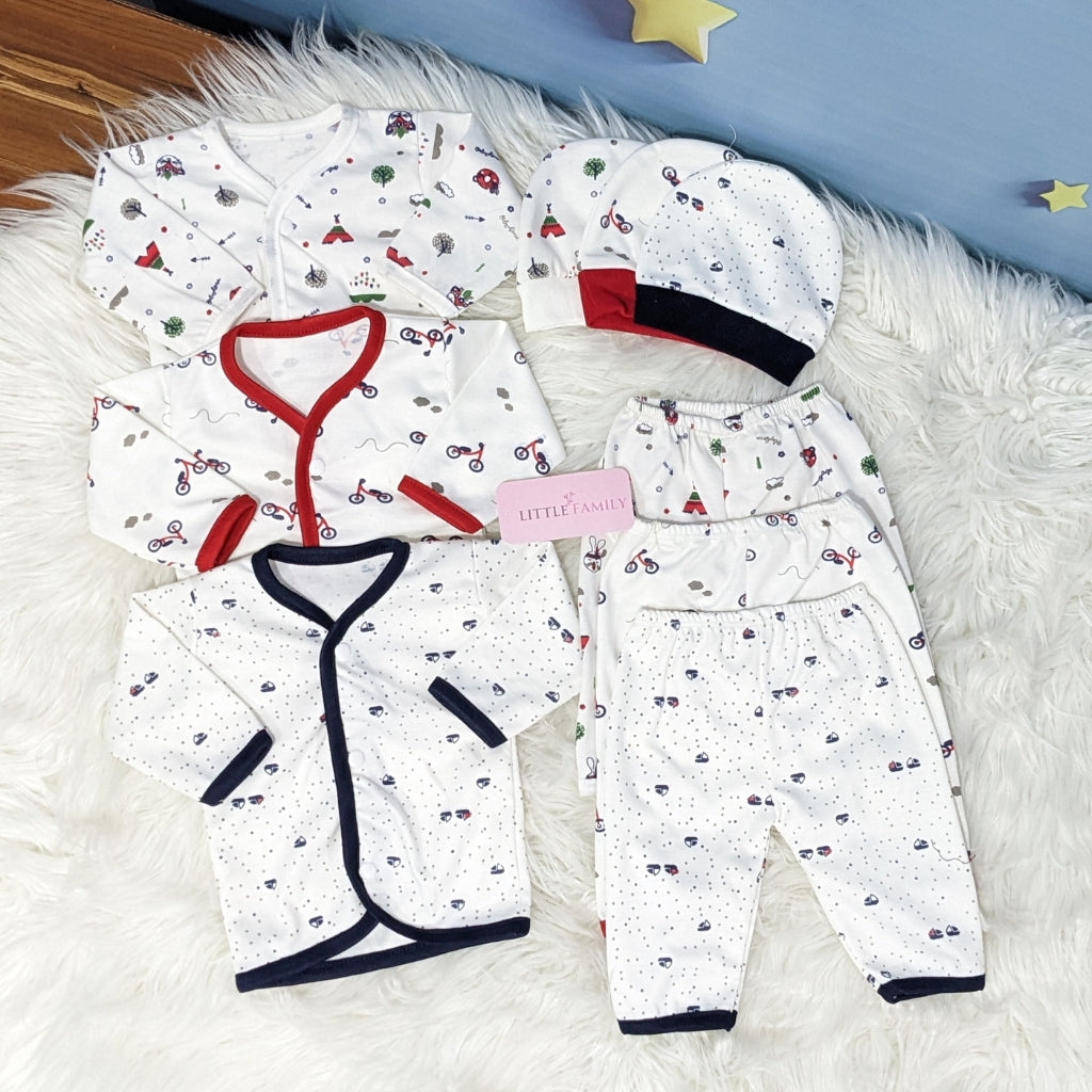 Newborn 3-Piece Cotton Outfit Set – Pack of 3