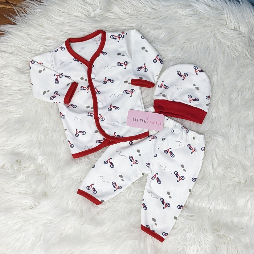 Newborn 3-Piece Cotton Outfit Set – Pack of 3