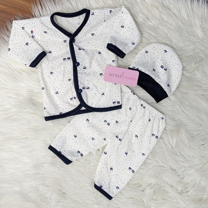 Newborn 3-Piece Cotton Outfit Set – Pack of 3