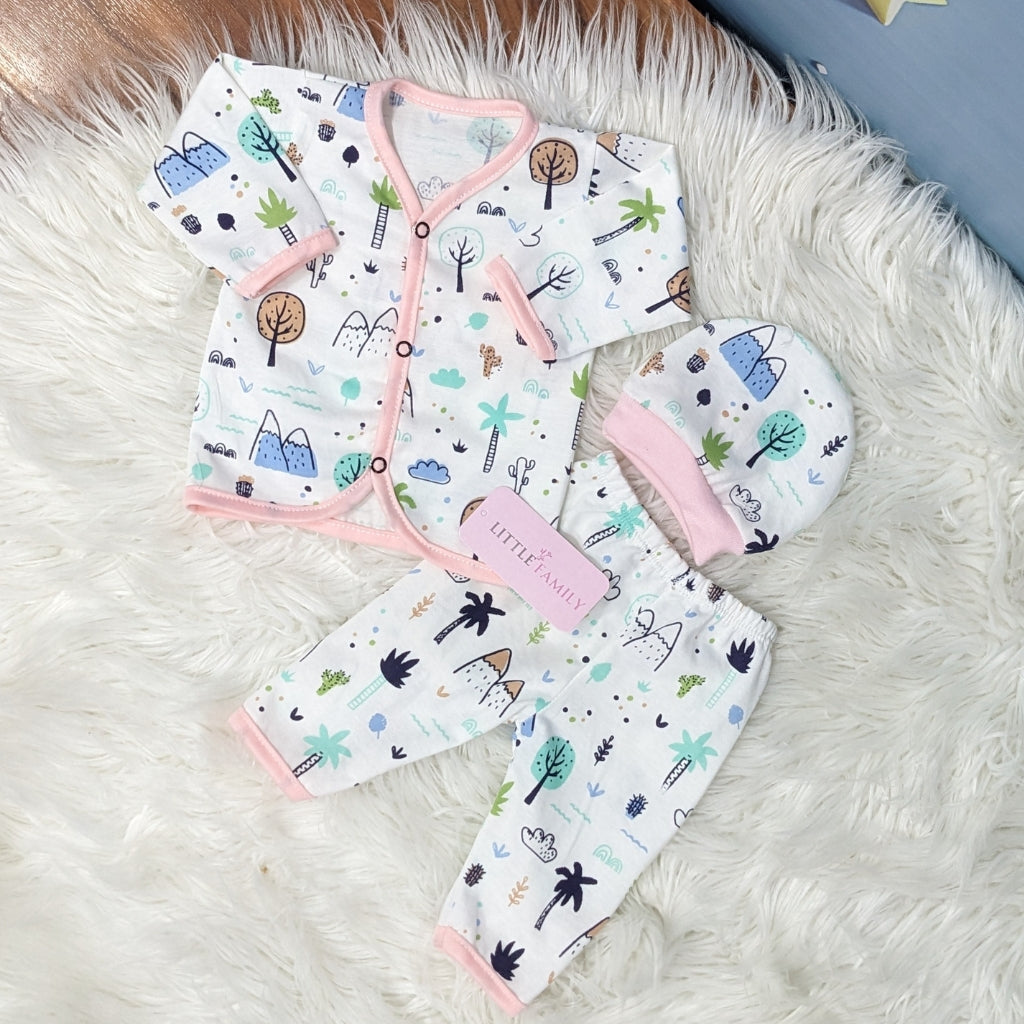 Newborn 3-Piece Cotton Outfit Set – Pack of 3