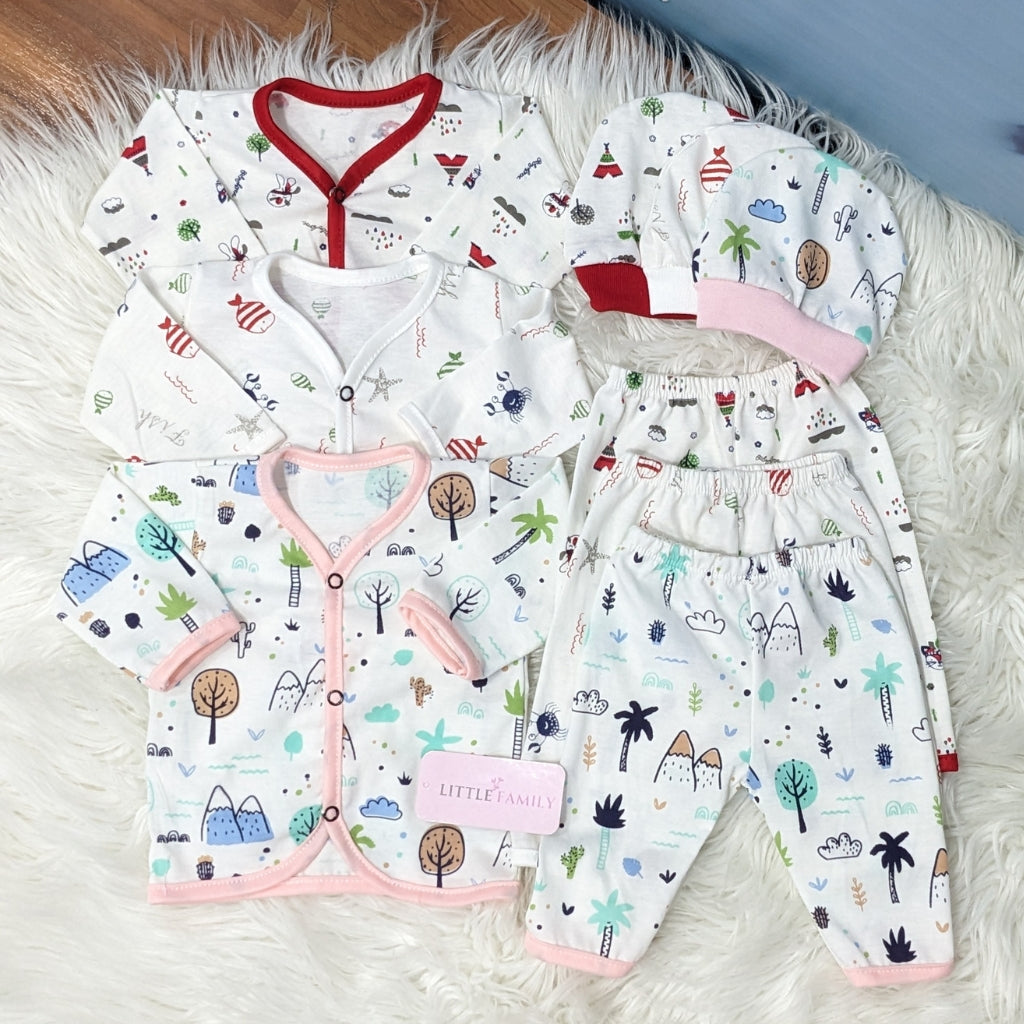 Newborn 3-Piece Cotton Outfit Set – Pack of 3