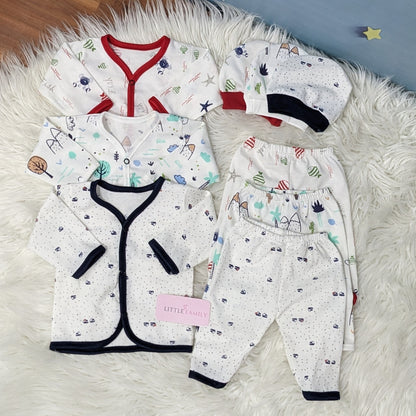 Newborn 3-Piece Cotton Outfit Set – Pack of 3