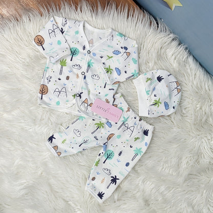 Newborn 3-Piece Cotton Outfit Set – Pack of 3