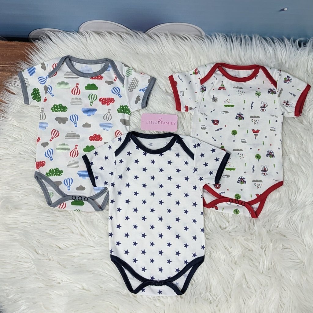 Premium Baby Bodysuits – Pack of 3