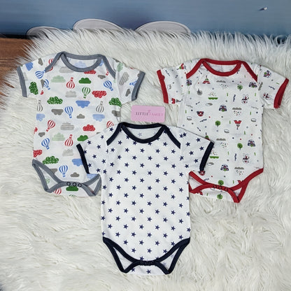 Premium Baby Bodysuits – Pack of 3