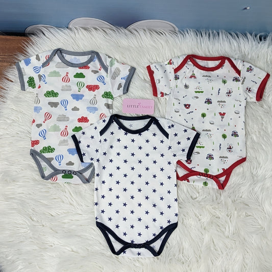 Premium Baby Bodysuits – Pack of 3