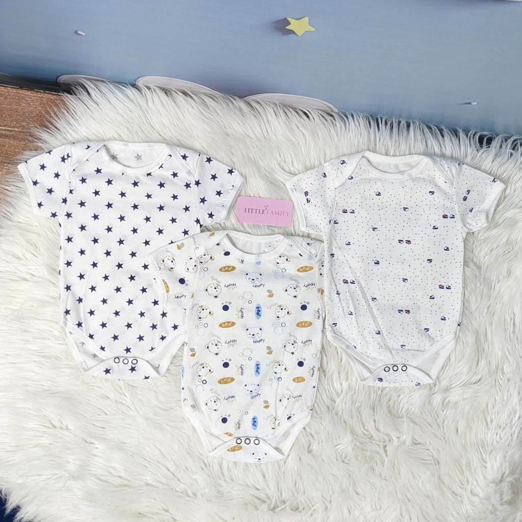 Premium Baby Bodysuits – Pack of 3