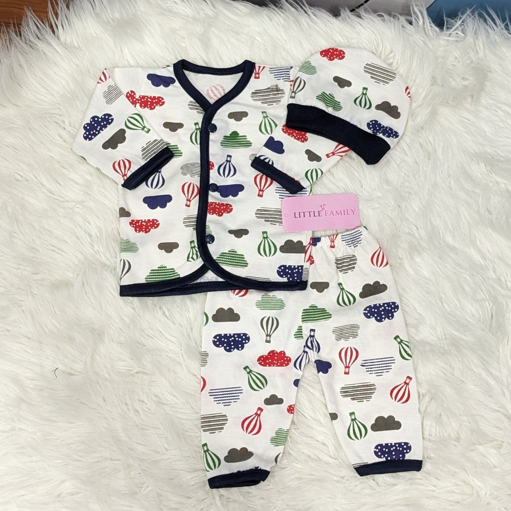 Newborn 3-Piece Cotton Outfit Set – Pack of 3