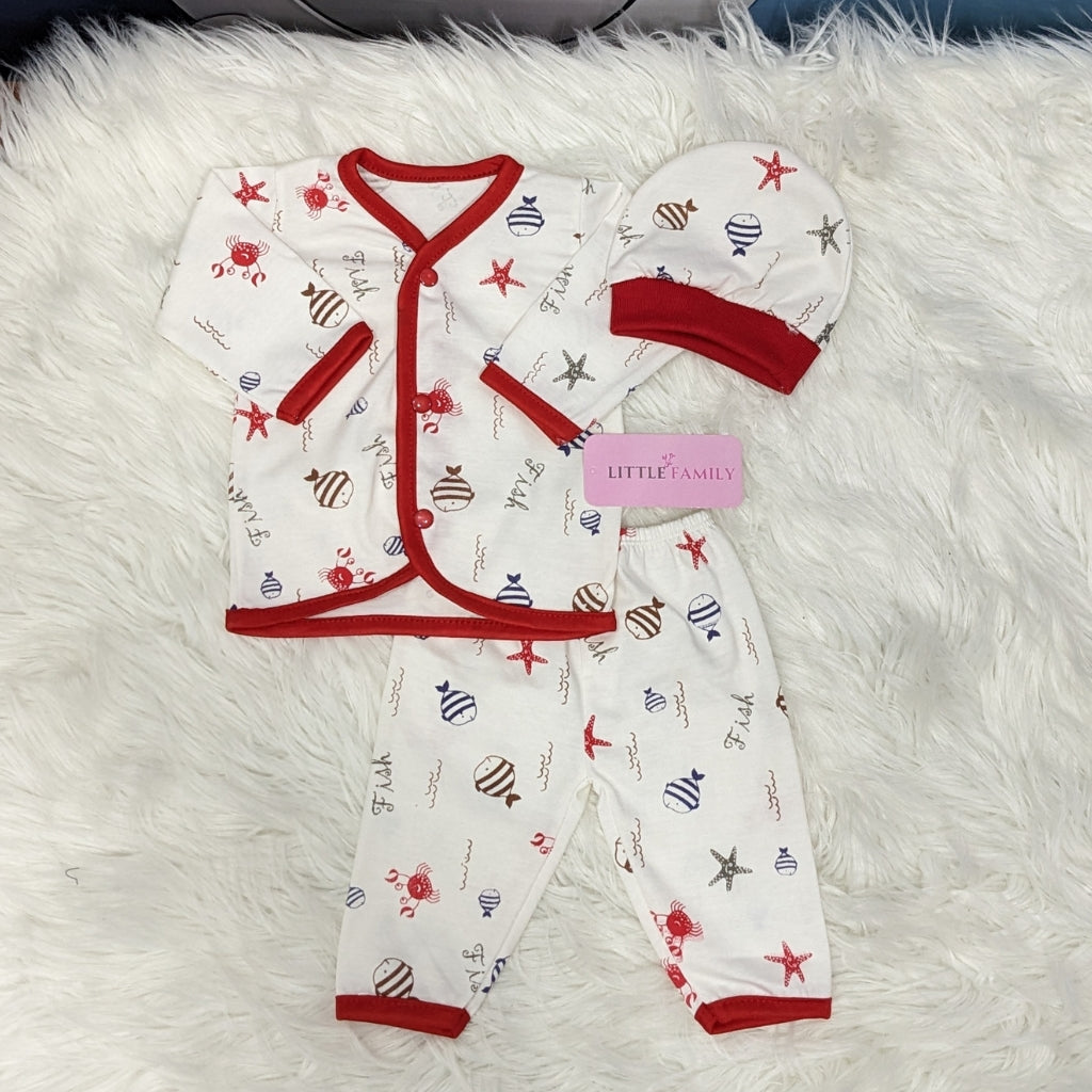 Newborn 3-Piece Cotton Outfit Set – Pack of 3