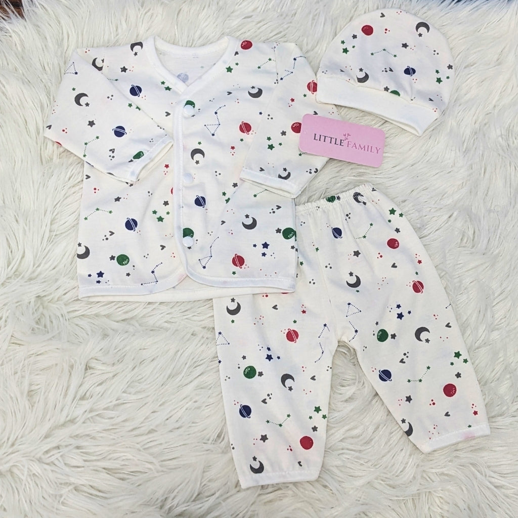 Newborn 3-Piece Cotton Outfit Set – Pack of 3