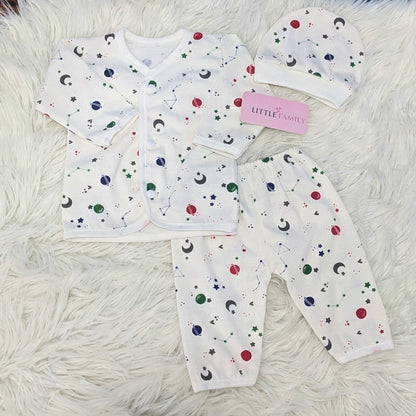 Newborn 3-Piece Cotton Outfit Set – Pack of 3