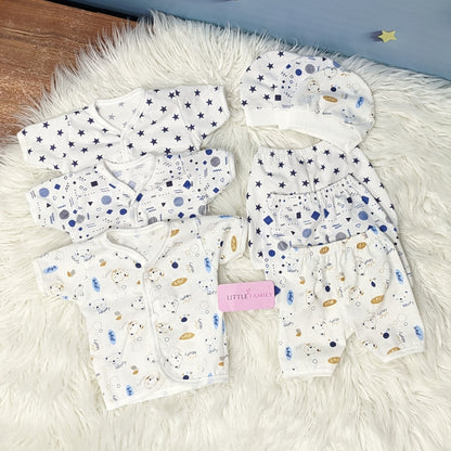 Newborn 3-Piece Cotton Outfit Set (Half) – Pack of 3