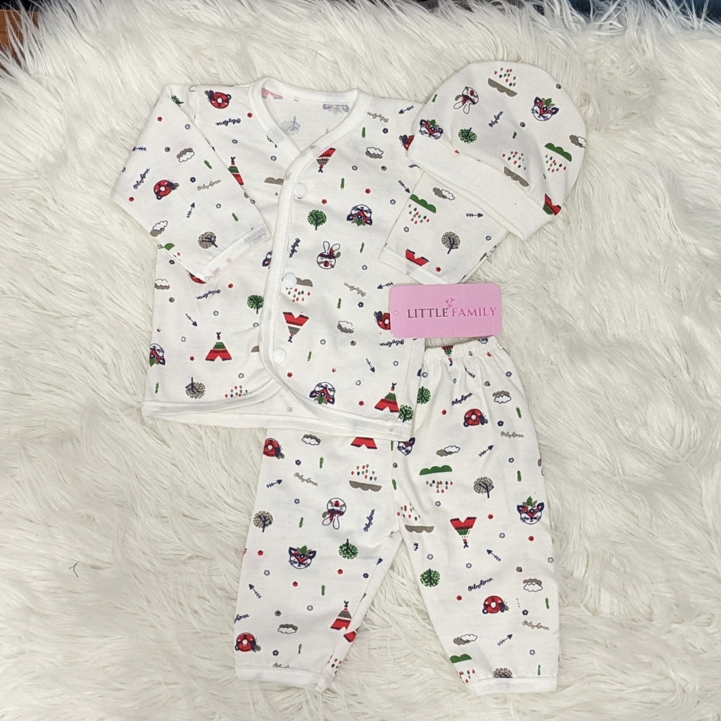 Newborn 3-Piece Cotton Outfit Set – Pack of 3