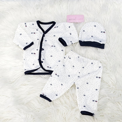 Newborn 3-Piece Cotton Outfit Set – Pack of 3