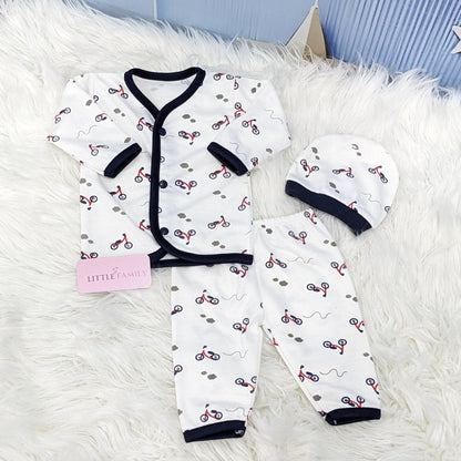 Newborn 3-Piece Cotton Outfit Set – Pack of 3