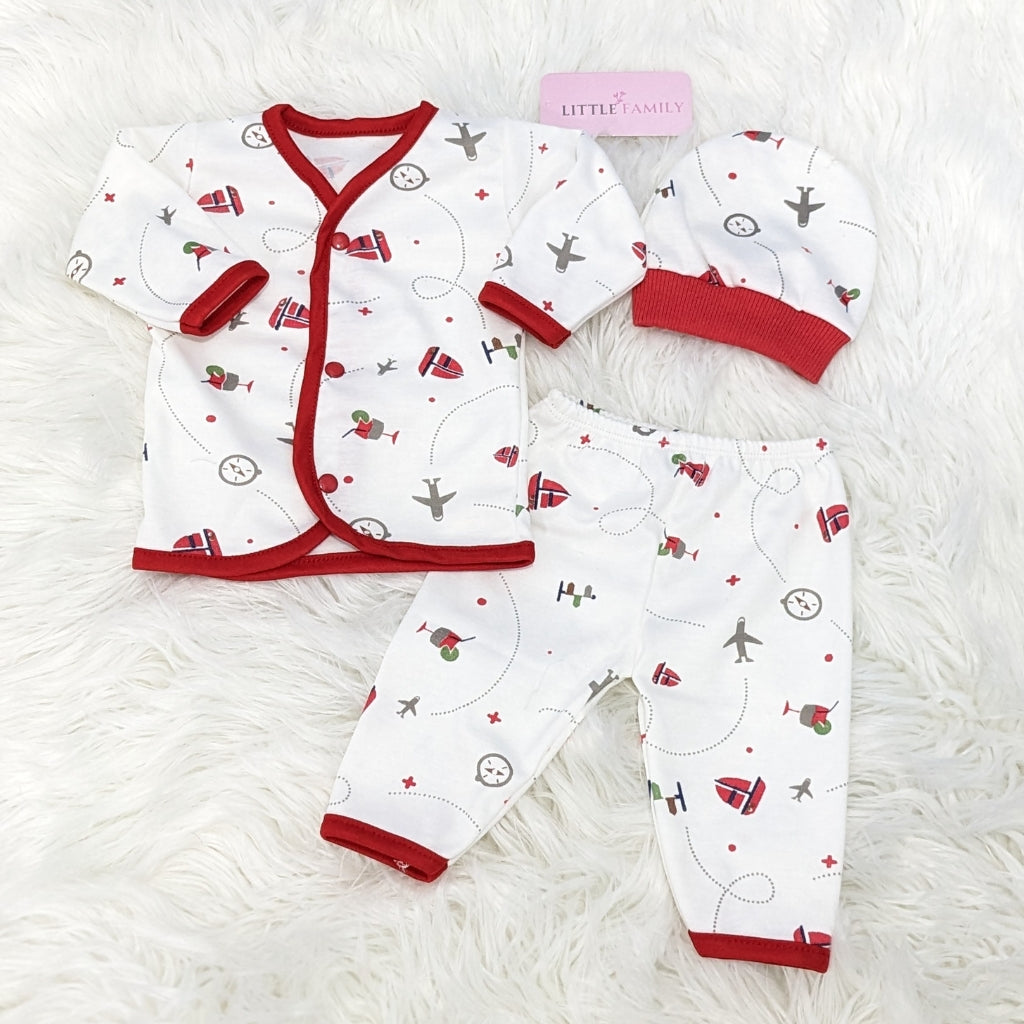 Newborn 3-Piece Cotton Outfit Set – Pack of 3