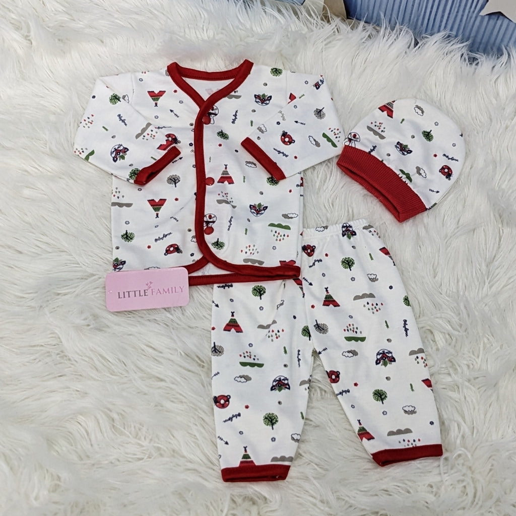 Newborn 3-Piece Cotton Outfit Set – Pack of 3