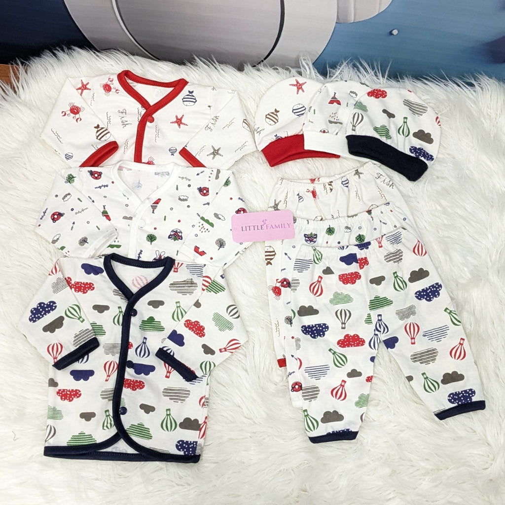 Newborn 3-Piece Cotton Outfit Set – Pack of 3
