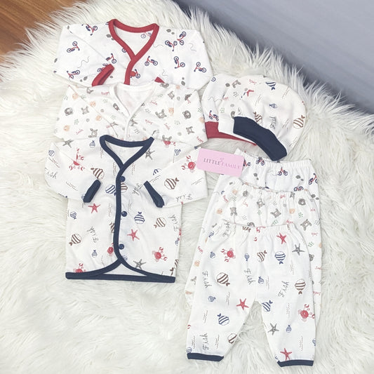Newborn 3-Piece Cotton Outfit Set – Pack of 3