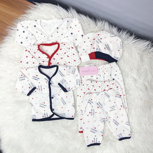 Newborn 3-Piece Cotton Outfit Set – Pack of 3