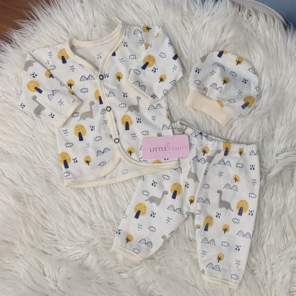 Newborn 3-Piece Cotton Outfit Set – Pack of 3