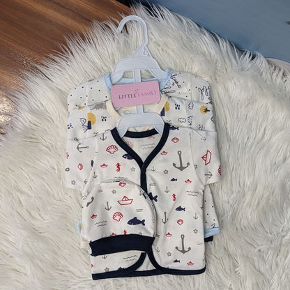 Newborn 3-Piece Cotton Outfit Set – Pack of 3
