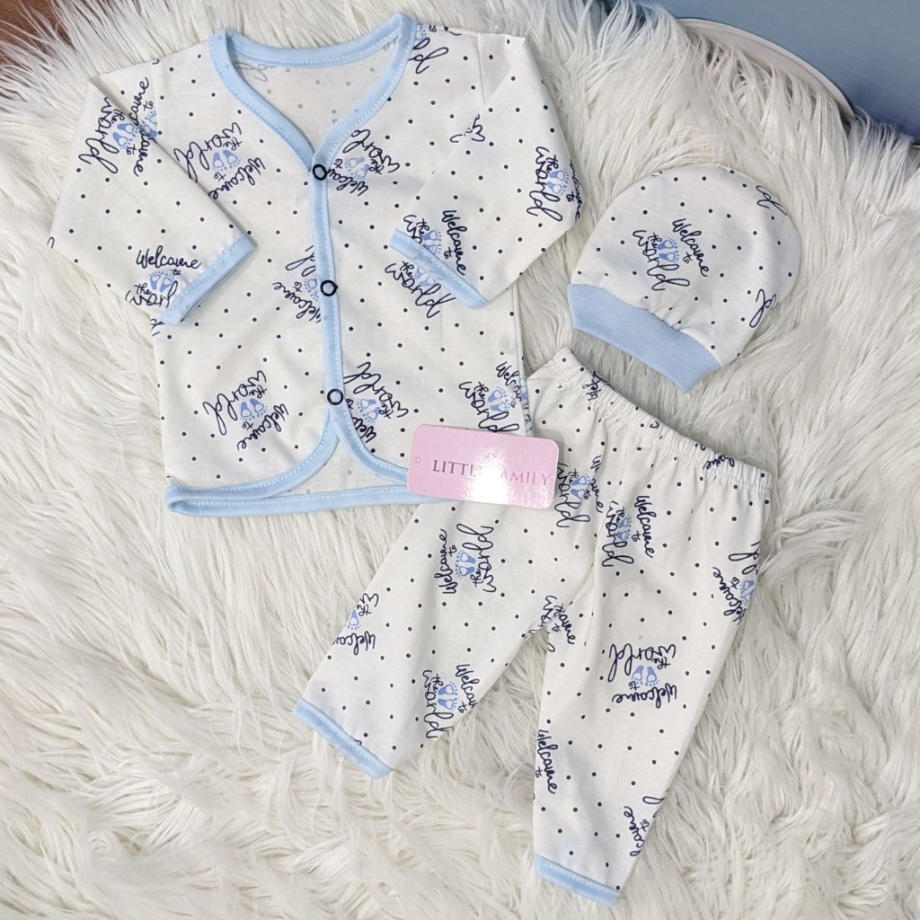 Newborn 3-Piece Cotton Outfit Set – Pack of 3