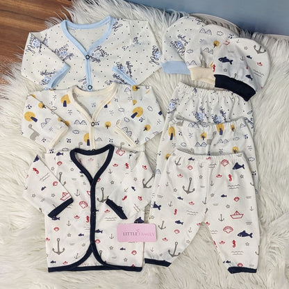 Newborn 3-Piece Cotton Outfit Set – Pack of 3
