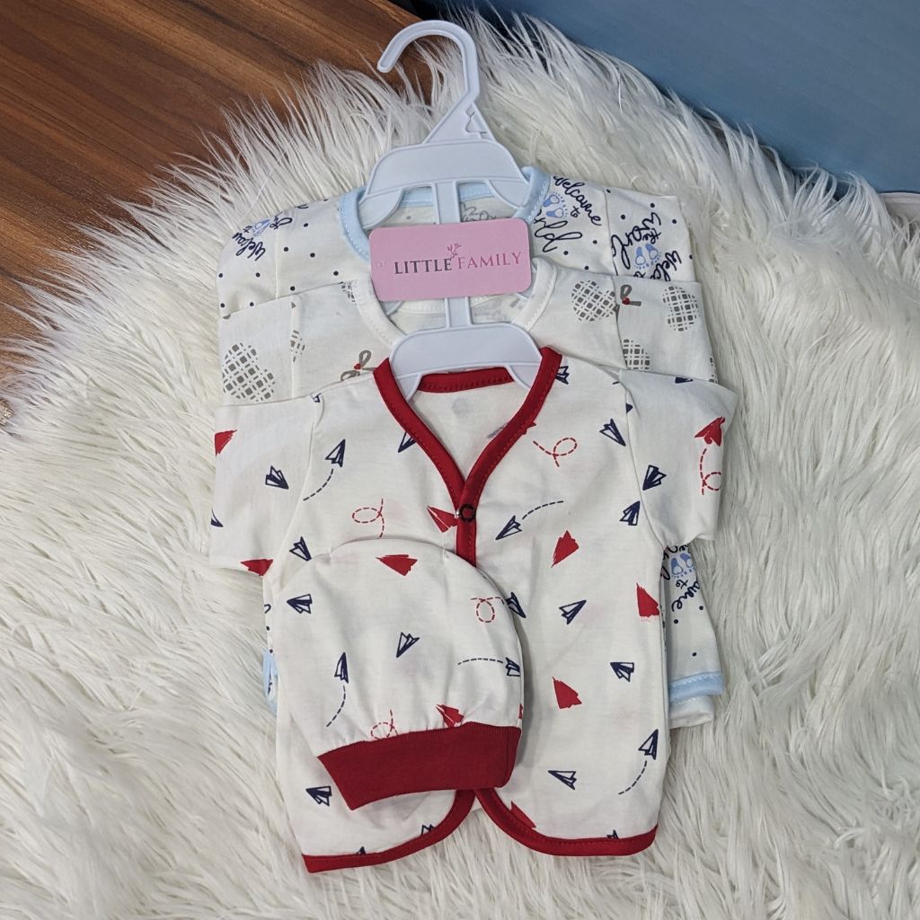 Newborn 3-Piece Cotton Outfit Set – Pack of 3