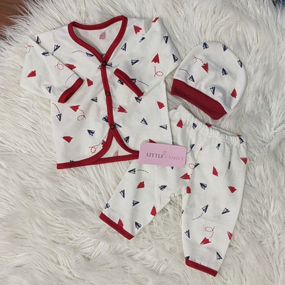 Newborn 3-Piece Cotton Outfit Set – Pack of 3