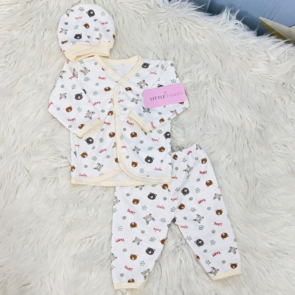 Newborn 3-Piece Cotton Outfit Set – Pack of 3