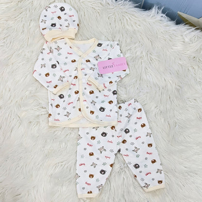 Newborn 3-Piece Cotton Outfit Set – Pack of 3