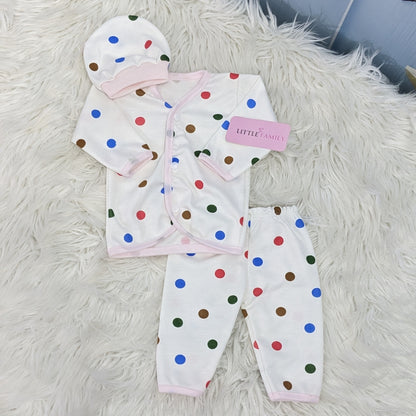 Newborn 3-Piece Cotton Outfit Set – Pack of 3