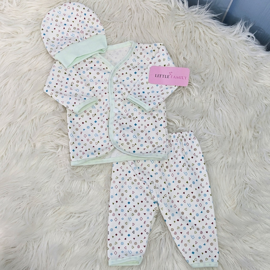 Newborn 3-Piece Cotton Outfit Set – Pack of 3