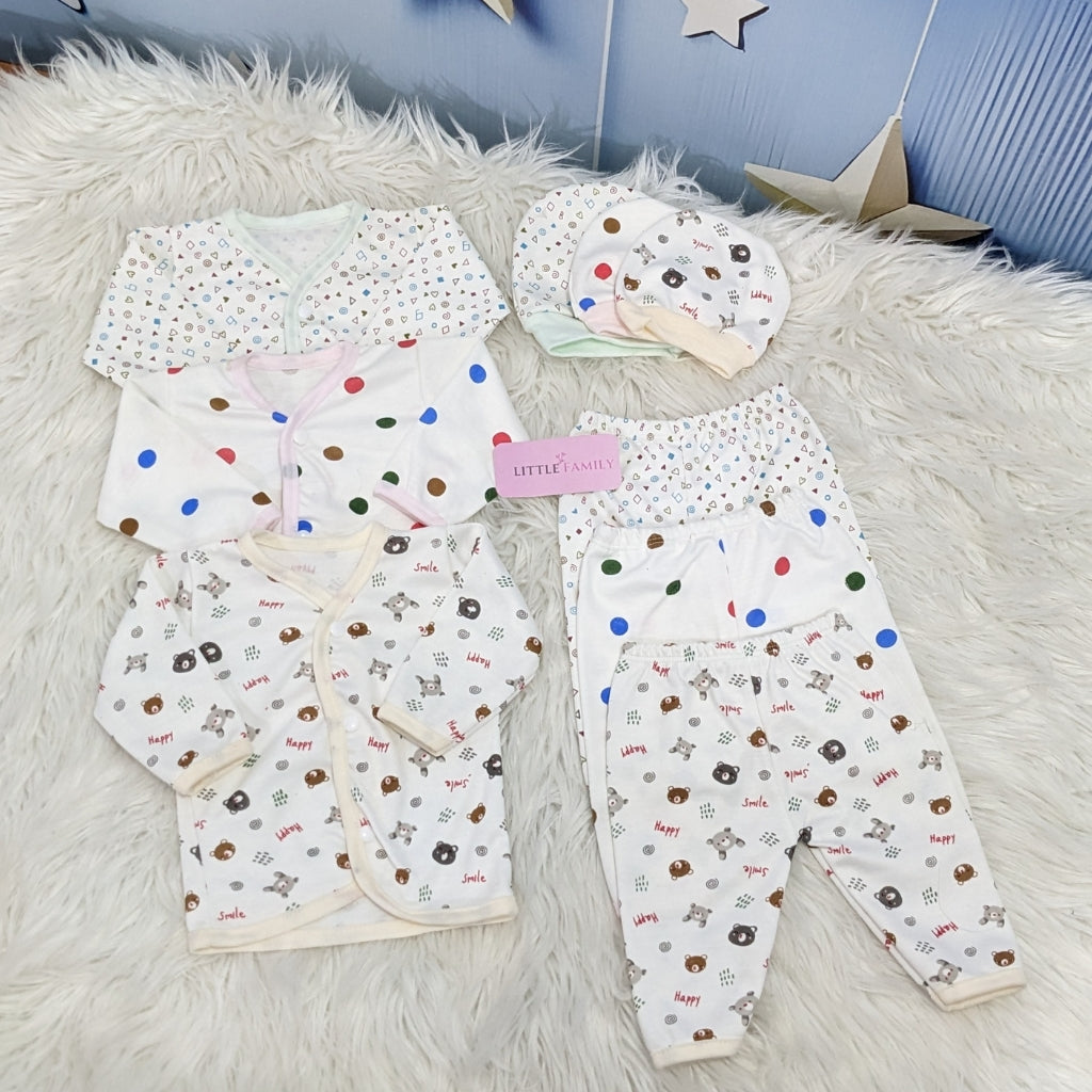 Newborn 3-Piece Cotton Outfit Set – Pack of 3