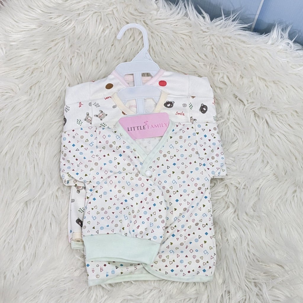 Newborn 3-Piece Cotton Outfit Set – Pack of 3