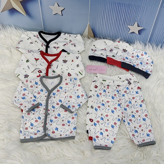 Newborn 3-Piece Cotton Outfit Set – Pack of 3
