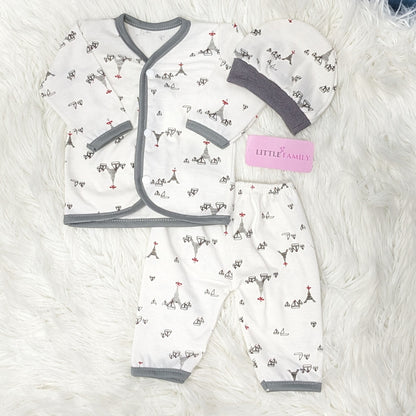 Newborn 3-Piece Cotton Outfit Set – Pack of 3