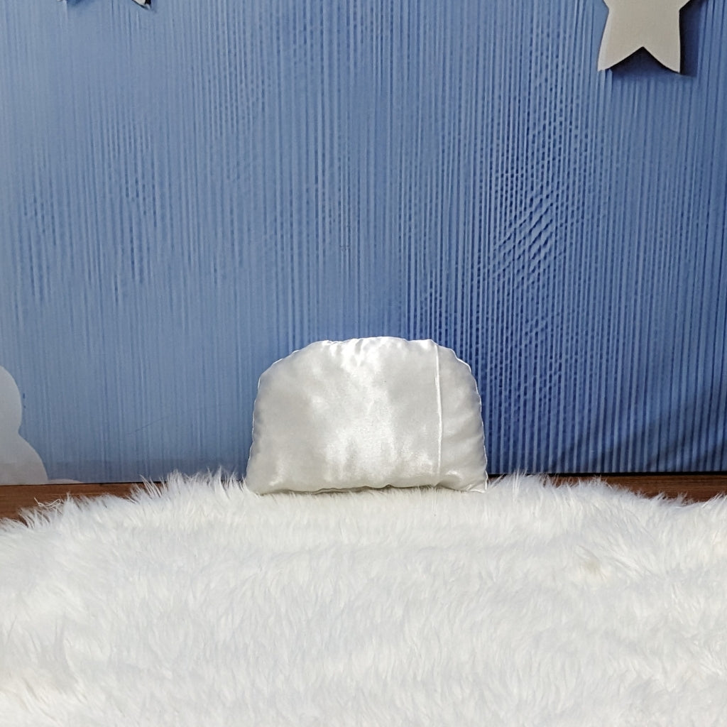 Premium Silk Baby Bedding Set - 8 Pieces (White)