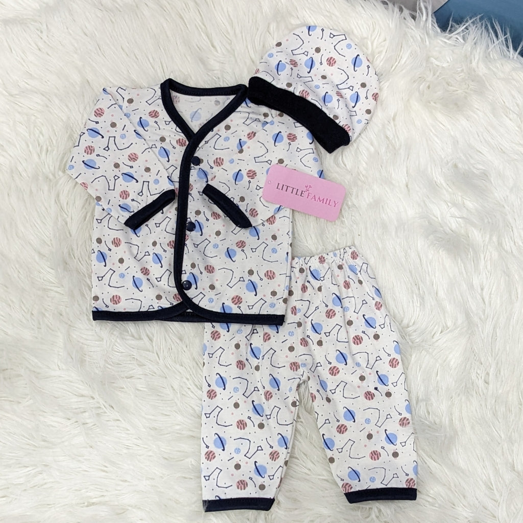 Newborn 3-Piece Cotton Outfit Set – Pack of 3