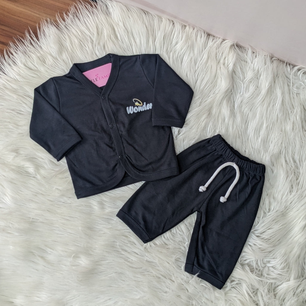 Premium Baby 2-Piece Night Suit - Black