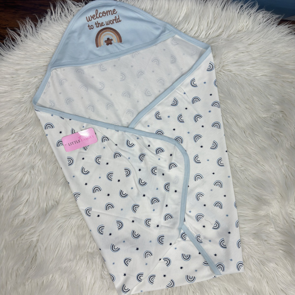 Premium Baby Hooded Wrapping Sheet | Welcome to the World