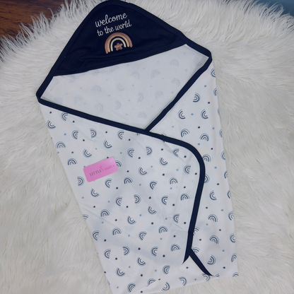 Premium Baby Hooded Wrapping Sheet | Welcome to the World