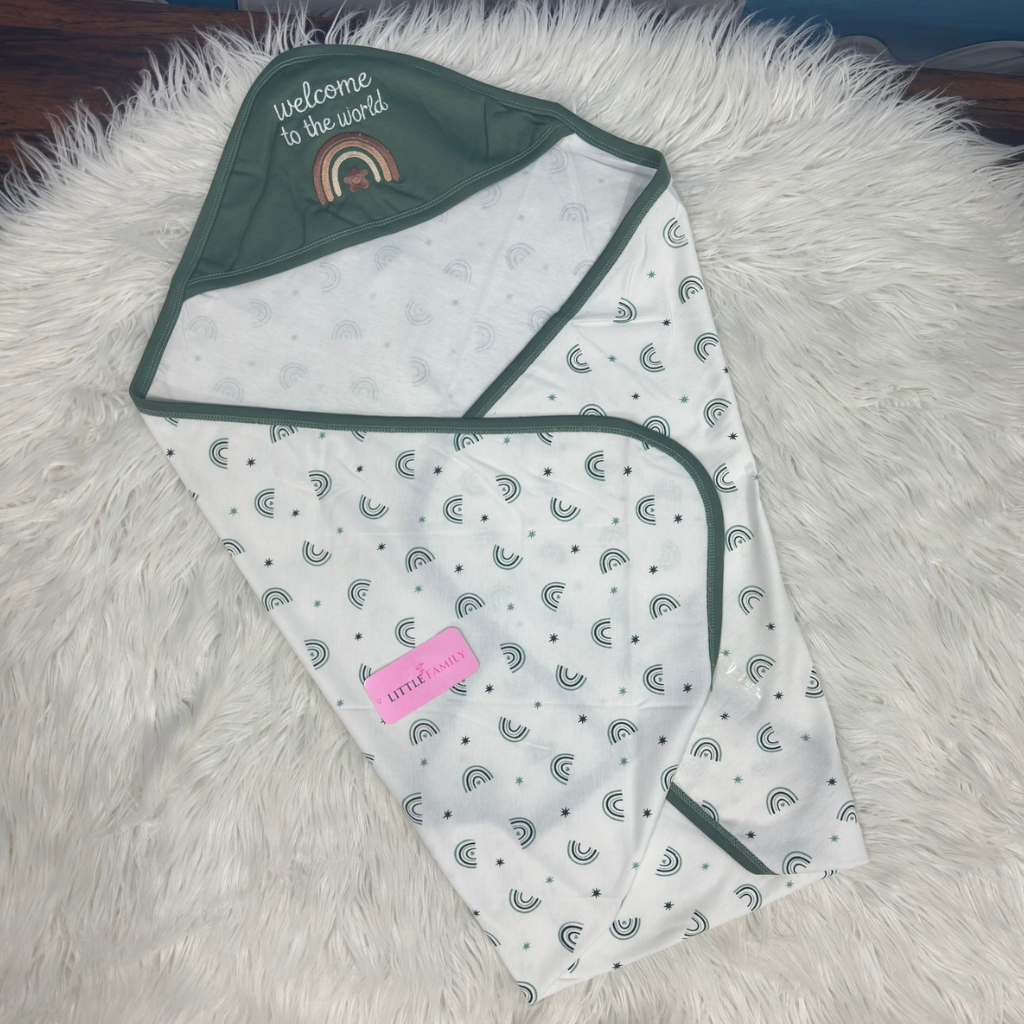 Premium Baby Hooded Wrapping Sheet | Welcome to the World