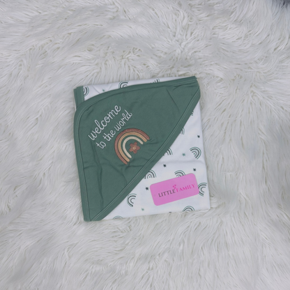 Premium Baby Hooded Wrapping Sheet | Welcome to the World