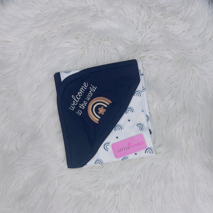 Premium Baby Hooded Wrapping Sheet | Welcome to the World