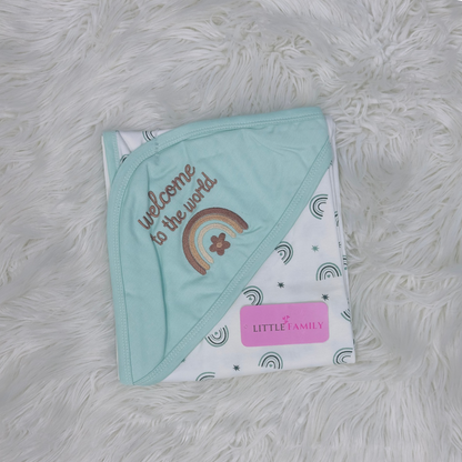 Premium Baby Hooded Wrapping Sheet | Welcome to the World