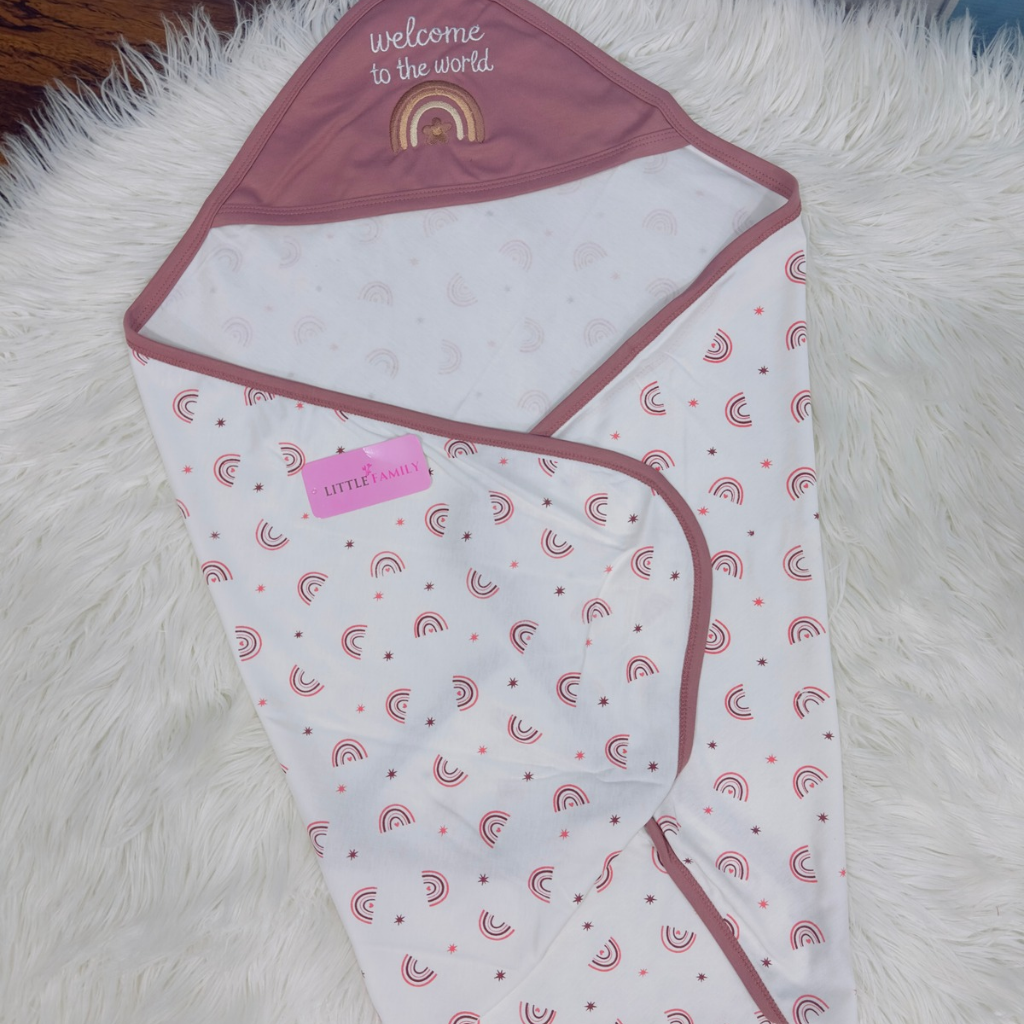 Premium Baby Hooded Wrapping Sheet | Welcome to the World