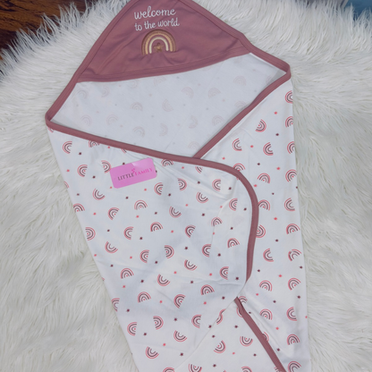Premium Baby Hooded Wrapping Sheet | Welcome to the World